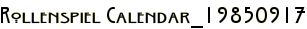 Rollenspiel Calendar_19850917