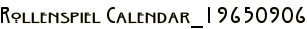 Rollenspiel Calendar_19650906