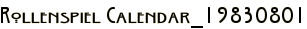 Rollenspiel Calendar_19830801