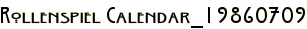 Rollenspiel Calendar_19860709