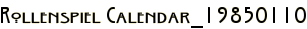 Rollenspiel Calendar_19850110