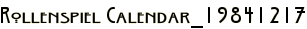 Rollenspiel Calendar_19841217
