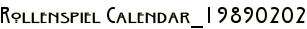 Rollenspiel Calendar_19890202