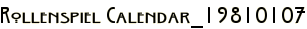 Rollenspiel Calendar_19810107