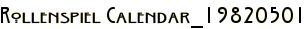 Rollenspiel Calendar_19820501