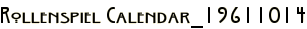Rollenspiel Calendar_19611014