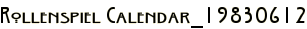 Rollenspiel Calendar_19830612