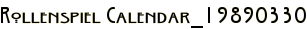 Rollenspiel Calendar_19890330