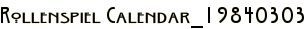Rollenspiel Calendar_19840303