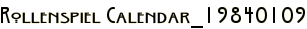 Rollenspiel Calendar_19840109