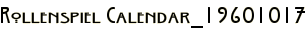 Rollenspiel Calendar_19601017