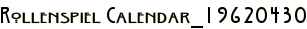 Rollenspiel Calendar_19620430