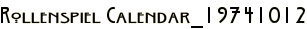 Rollenspiel Calendar_19741012