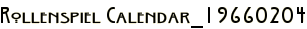 Rollenspiel Calendar_19660204