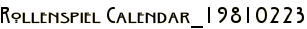 Rollenspiel Calendar_19810223