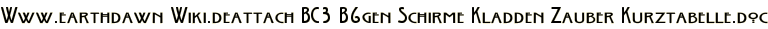 Www.earthdawn Wiki.deattach BC3 B6gen Schirme Kladden Zauber Kurztabelle.doc