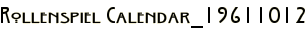 Rollenspiel Calendar_19611012