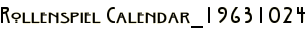 Rollenspiel Calendar_19631024