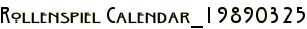 Rollenspiel Calendar_19890325