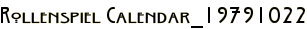 Rollenspiel Calendar_19791022