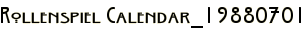 Rollenspiel Calendar_19880701