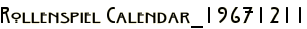 Rollenspiel Calendar_19671211