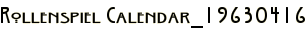 Rollenspiel Calendar_19630416