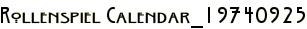 Rollenspiel Calendar_19740925
