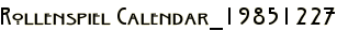 Rollenspiel Calendar_19851227