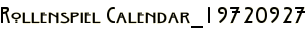 Rollenspiel Calendar_19720927
