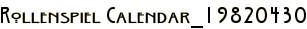 Rollenspiel Calendar_19820430