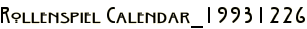 Rollenspiel Calendar_19931226