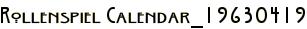 Rollenspiel Calendar_19630419