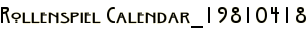 Rollenspiel Calendar_19810418