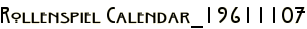 Rollenspiel Calendar_19611107