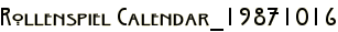 Rollenspiel Calendar_19871016
