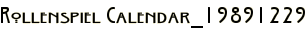 Rollenspiel Calendar_19891229