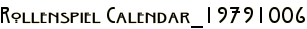 Rollenspiel Calendar_19791006