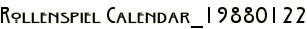 Rollenspiel Calendar_19880122