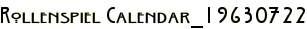 Rollenspiel Calendar_19630722