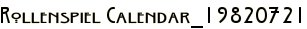 Rollenspiel Calendar_19820721
