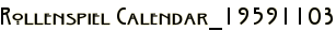 Rollenspiel Calendar_19591103