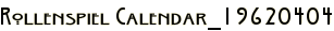 Rollenspiel Calendar_19620404