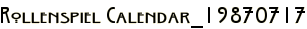 Rollenspiel Calendar_19870717