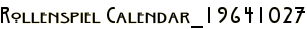 Rollenspiel Calendar_19641027