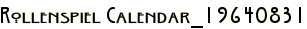Rollenspiel Calendar_19640831