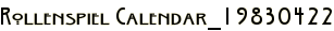 Rollenspiel Calendar_19830422
