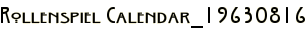 Rollenspiel Calendar_19630816