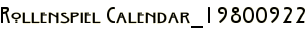 Rollenspiel Calendar_19800922