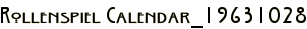 Rollenspiel Calendar_19631028